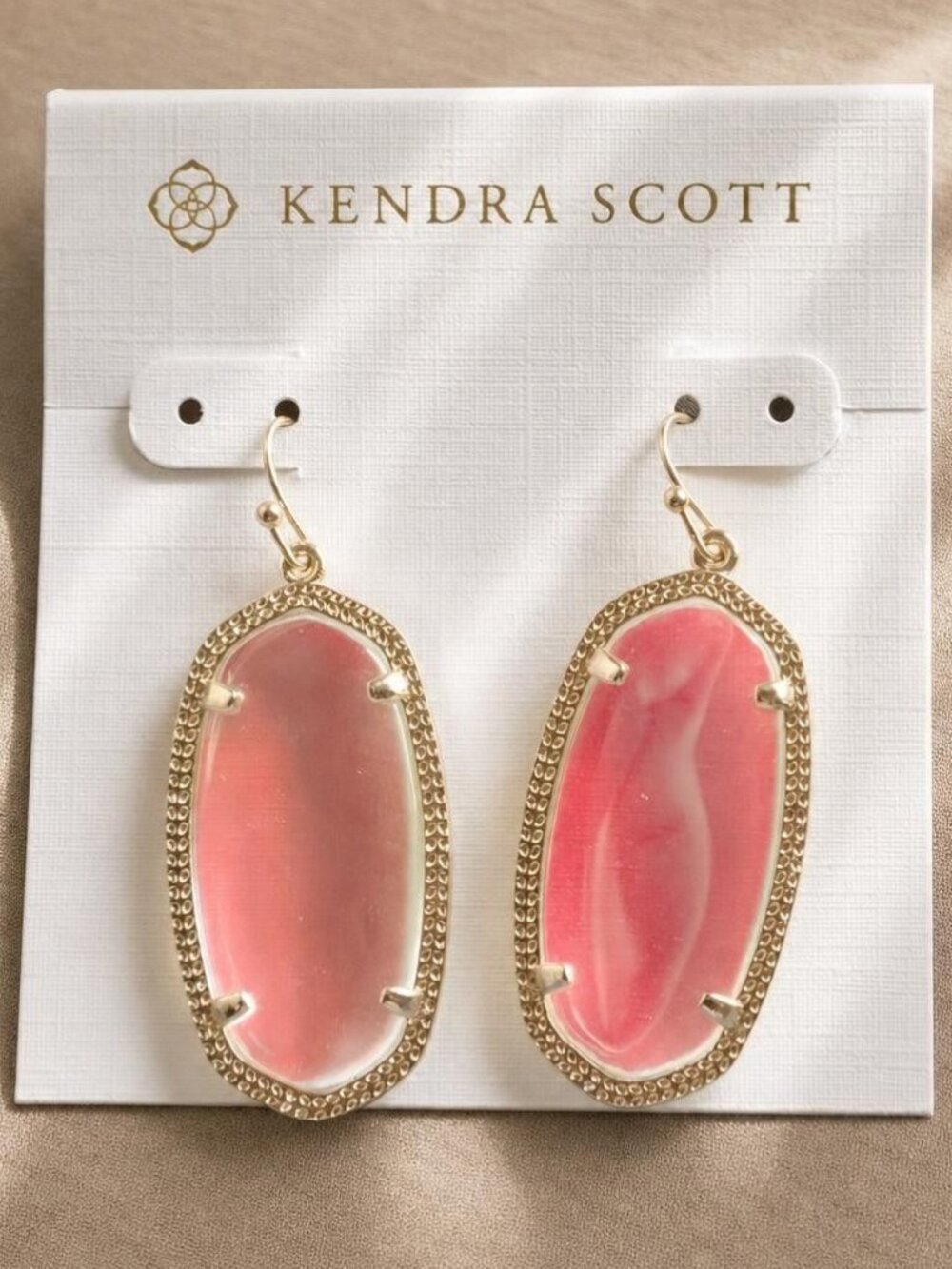 Kendra Scott Elle Gold Dichroic Glass Drop Earrings